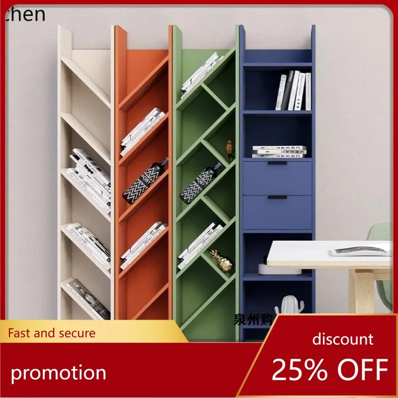 ZML Floor-standing Bookshelf Multi-functional Storage Cabinet Modern Minimalist Rack Bookcase