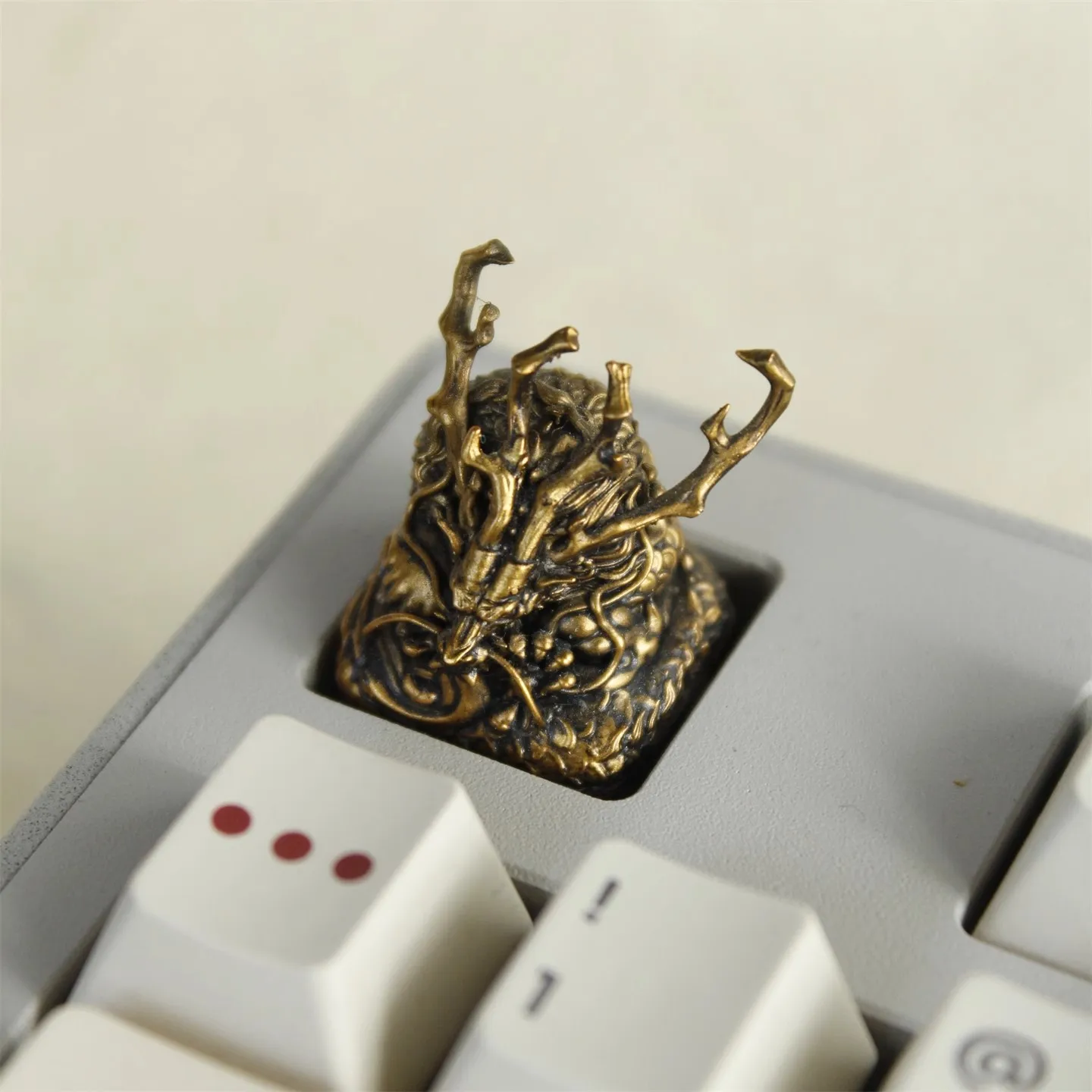 Teclas de dragão chinês, resina personalizada, faça você mesmo, artesanal, criatividade original, para ornamento de teclado mecânico