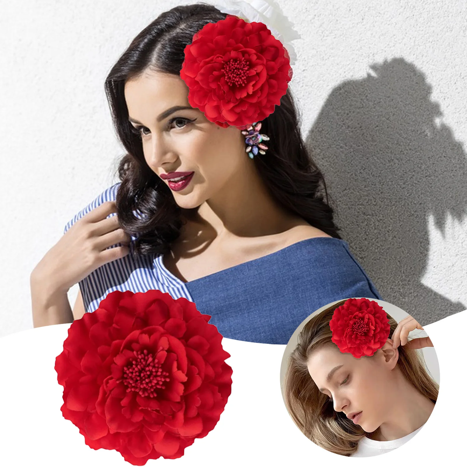 

Hawaiian Flower Hair Clips For Women Hair Flower Comb And Accessories For Vacation Beach Wedding Barrette MoñOs Escolares NiñA