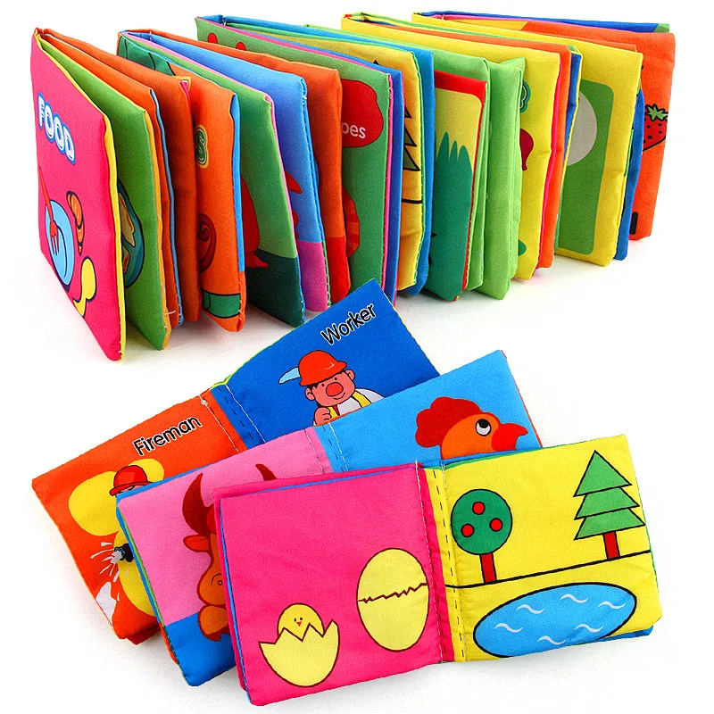 1pc Cloth Books Soft Baby Books Rustle Sound Baby Quiet Books Infant Early Learning Educational Toys 0 - 3 Years  Baby Book