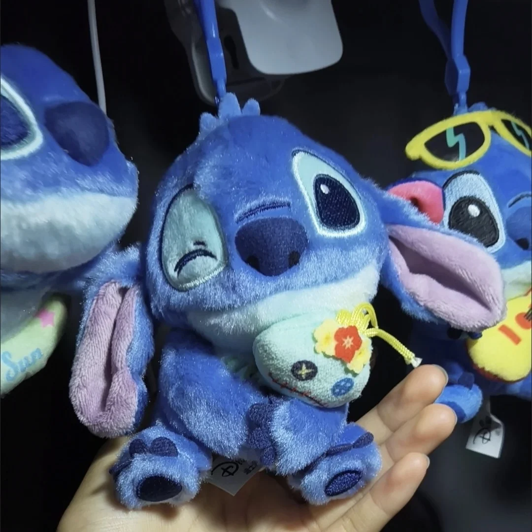 حقيقية غرزة ألعاب من نسيج مخملي قلادة سلسلة Potdemiel ديزني لطيف الكرتون غرزة دمية المفاتيح حقيبة طالب قلادة الفتيات دمى هدايا