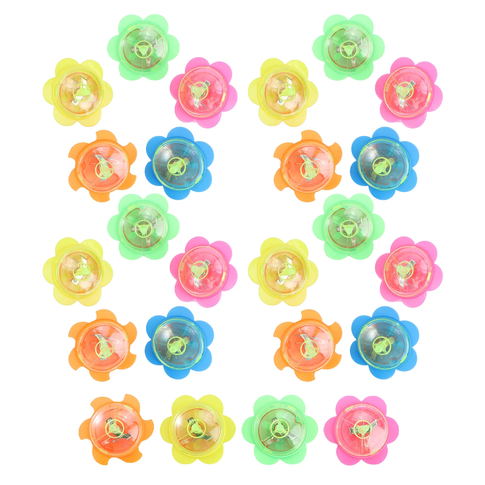 24 pezzi mini lampeggiante peg-top top in plastica filatura gioco cognitivo casuale bomboniera di compleanno top in plastica lampeggiante peg-top
