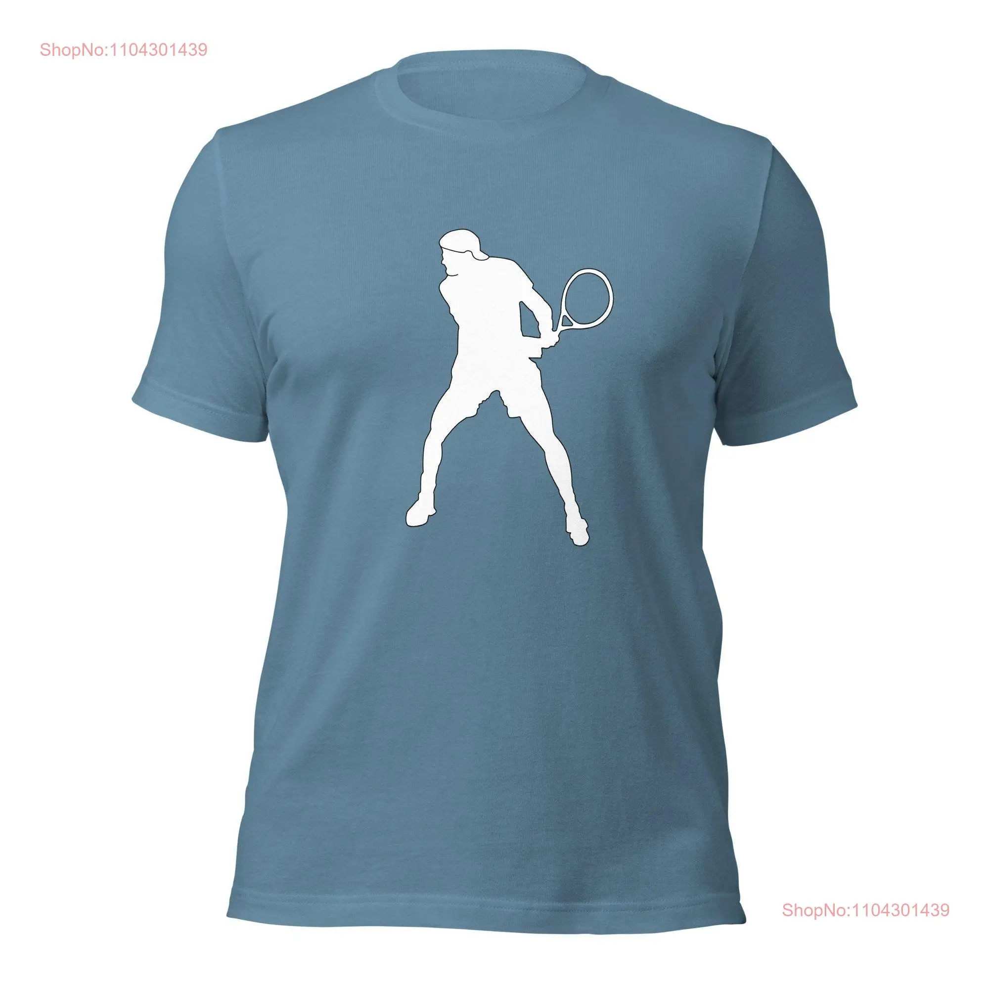 Holger Rune Tennis White Silhouette Cotton  T Shirt long or short sleeves