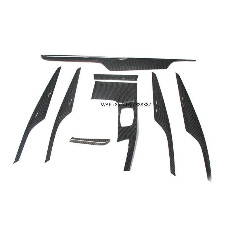 Carbon Fiber Print Interiors Accessories 9pcs for G30 G32 G38
