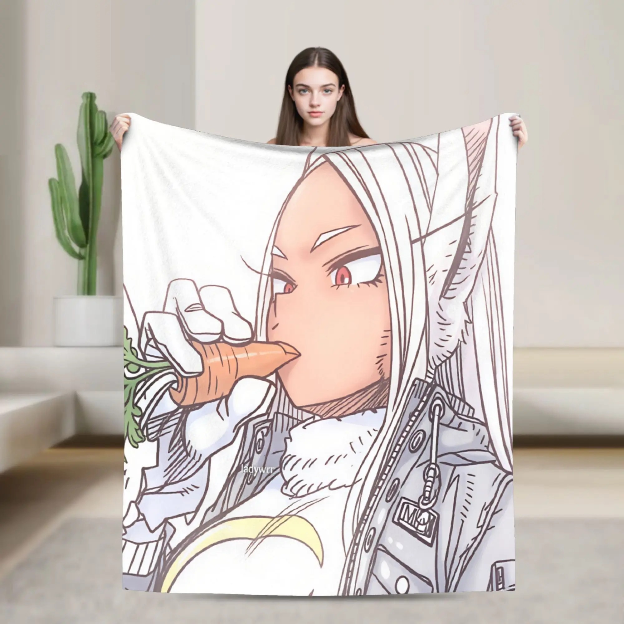 Rabbit Hero Mirko  Blankets  Picnic Flannel Throw Blanket For Living Room Super Warm Design Quality Bedspread Gift Idea
