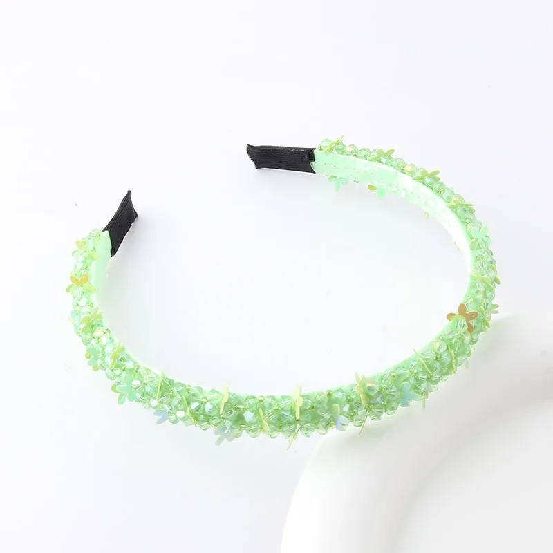 Luxury Spring Colorful Crystal Beads Hairband Headband Adult Hair Accessories Hair Jewley