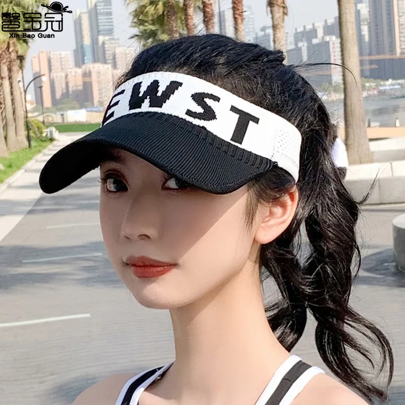 New Arrival Summer Hat Women's Sun Visor Sun Hat Anti-ultraviolet Elastic Hollow Top Hat New Casual Caps Gorras