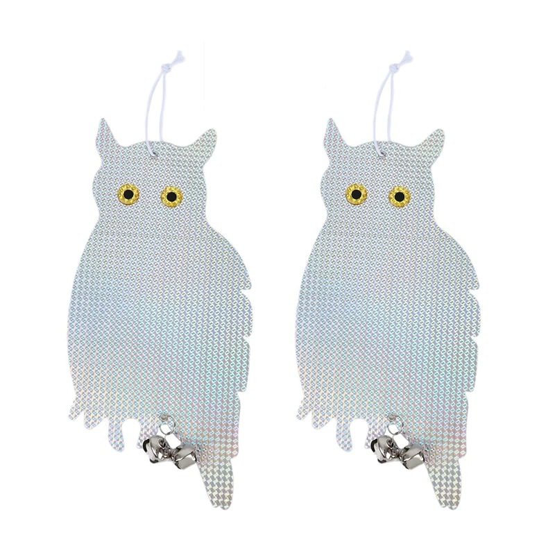 2X Garden Decoration Bird Repellent Owl Scarecrow Reflector