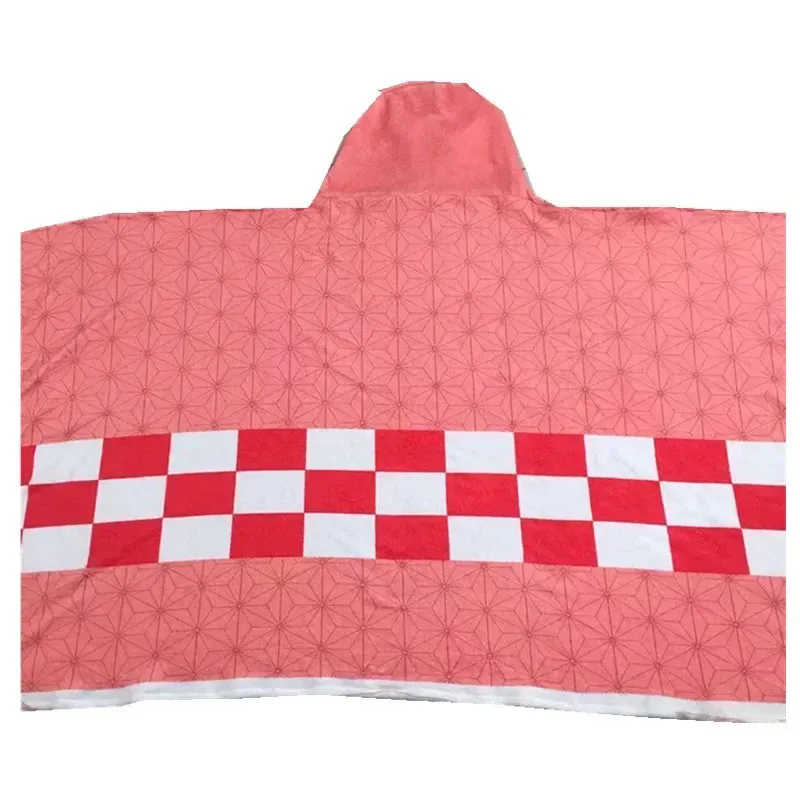 Az15Demon Slayer 코스프레 의상 애니메이션 담요 망토 Kamado Nezuko Tanjirou Tsuyuri Kanao 플란넬 어린이를위한 따뜻한 목도리 성인 여성