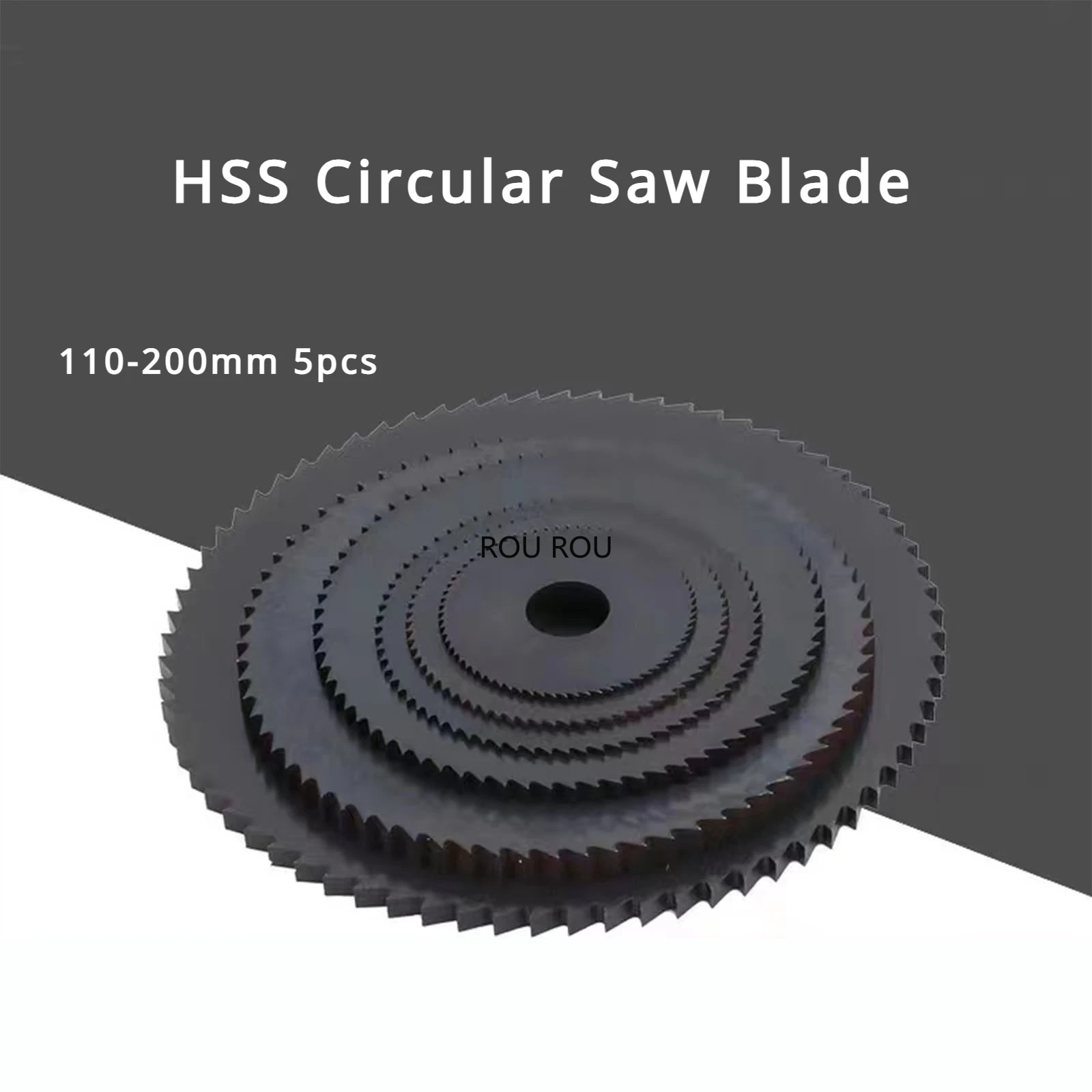 110-200mm 5pcs HSS Mini Circular Saw Blade Nitride Coated Disc High Speed Steel Milling Cutter Copper Aluminum Wood