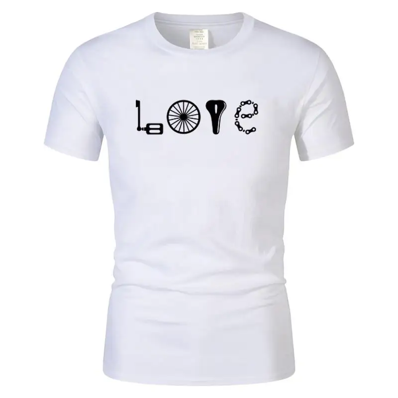 Love Summer T-Shirt Men 2021 New Causal Mens T Shirts Funny Bicycle Lover Gift Tops Cool Streetwear Hip Hop Camisetas Masculina