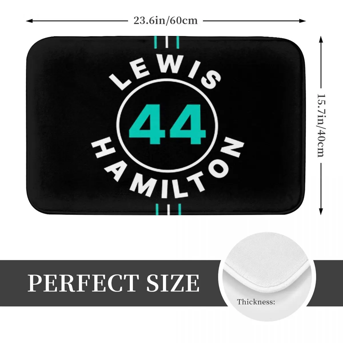 Lewis Hamilton 44 F1 Non-slip Doormat Floor Mat Cushion Carpet Rug for Kitchen Entrance Home Bedroom Footpad Mats