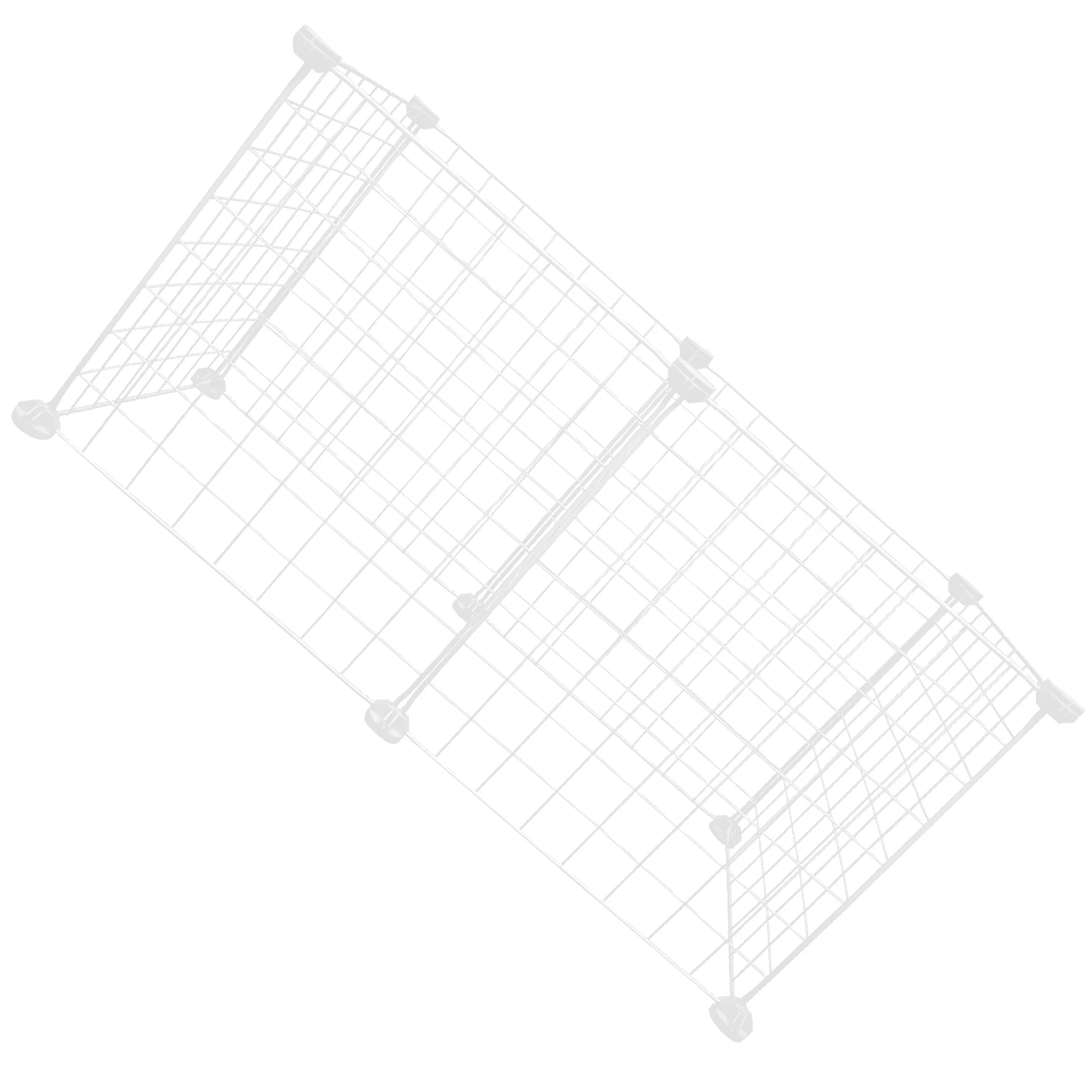 

1 Set Cat Cage Diy Assemble Dog Cage Rabbit Isolation Fence 12 Fixing Buckles Hollow Iron Wire Durable Easy Install Metal Pet