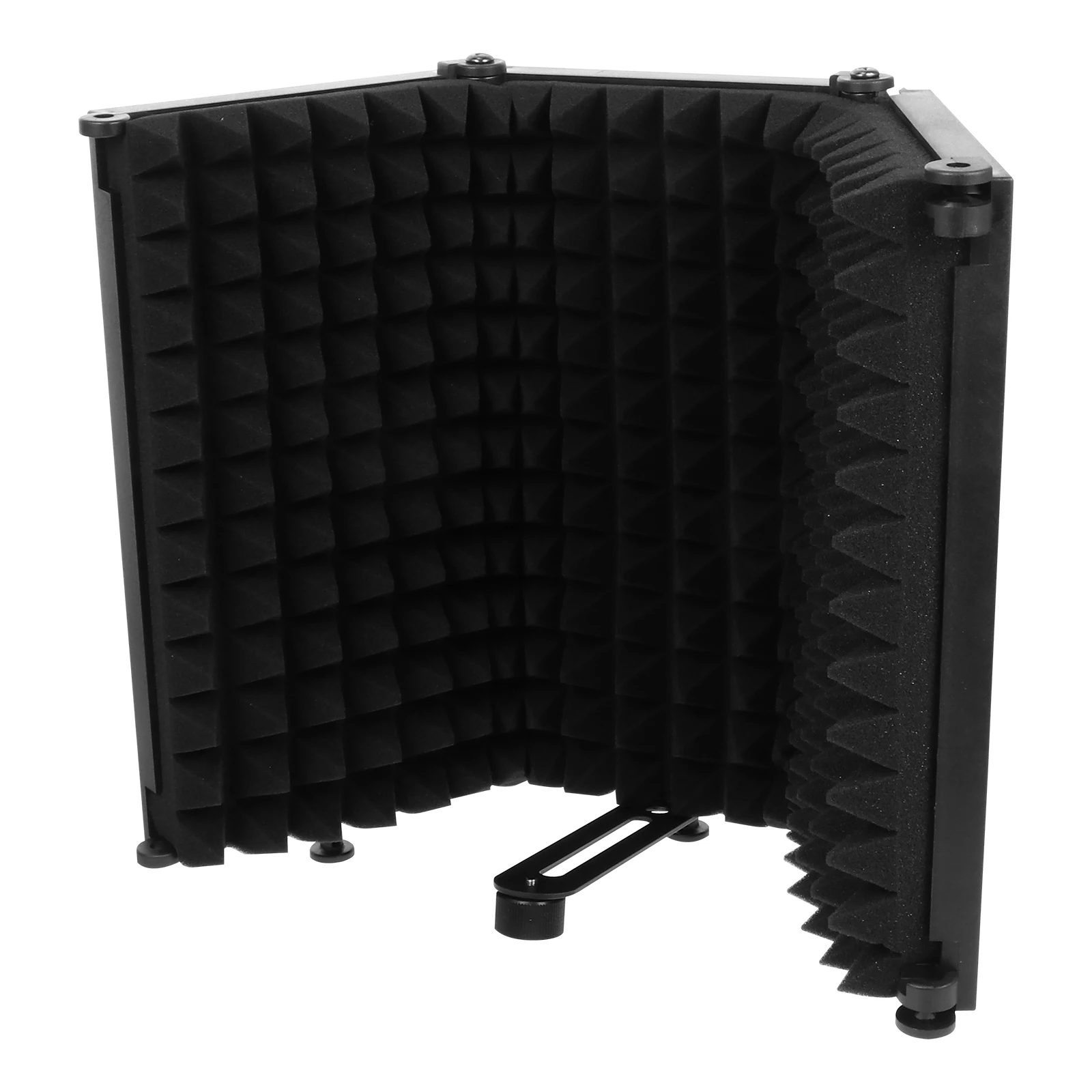 

Microphone Isolation Shield Black Portable Foldable Windproof Screen For Recording Studio Karaoke Broadcasting Mic Pops Filter