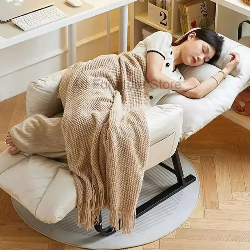 Silla reclinable moderna para dormitorio, silla reclinable relajante portátil para sala de estar, diseño portátil, muebles reclinables