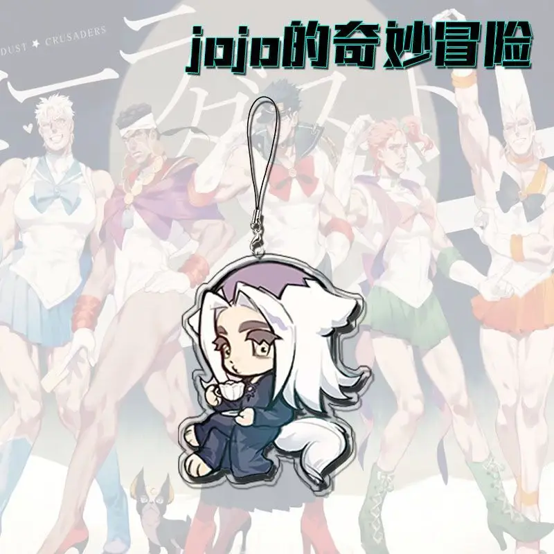 أنيمي جوجو مغامرة غريبة الهاتف حبل المفاتيح سلاسل الهاتف المحمول لطيف سلاسل المفاتيح حزام الحبل حقيبة مدرسية قلادة #2