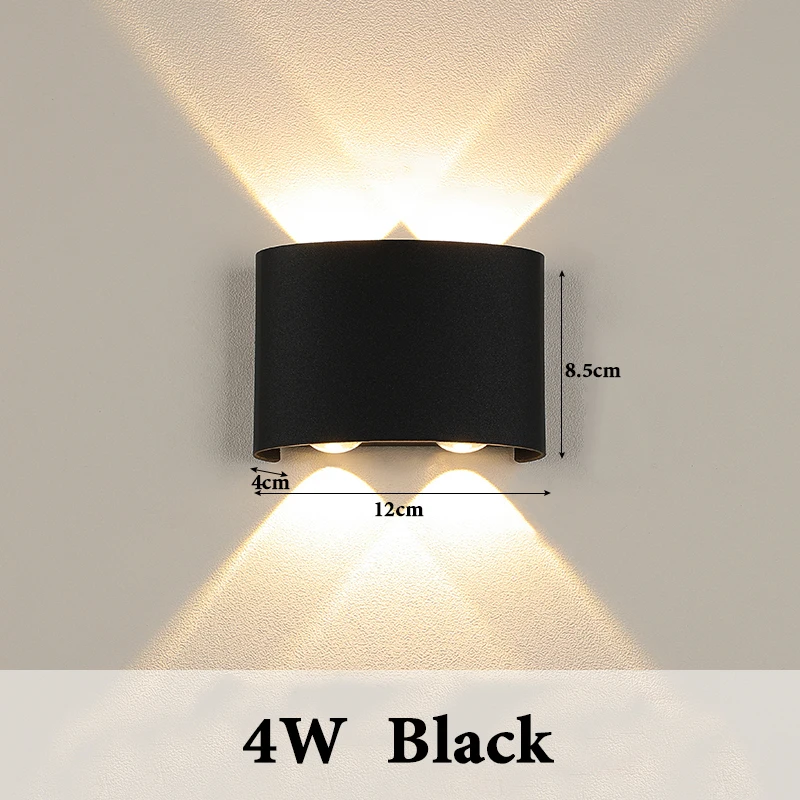 Waterproof Wall Lamp Outdoor Warm Light Waterproof Up And Down Luminous Lighting Balcony Yard Garden Decoration Lights Exterior