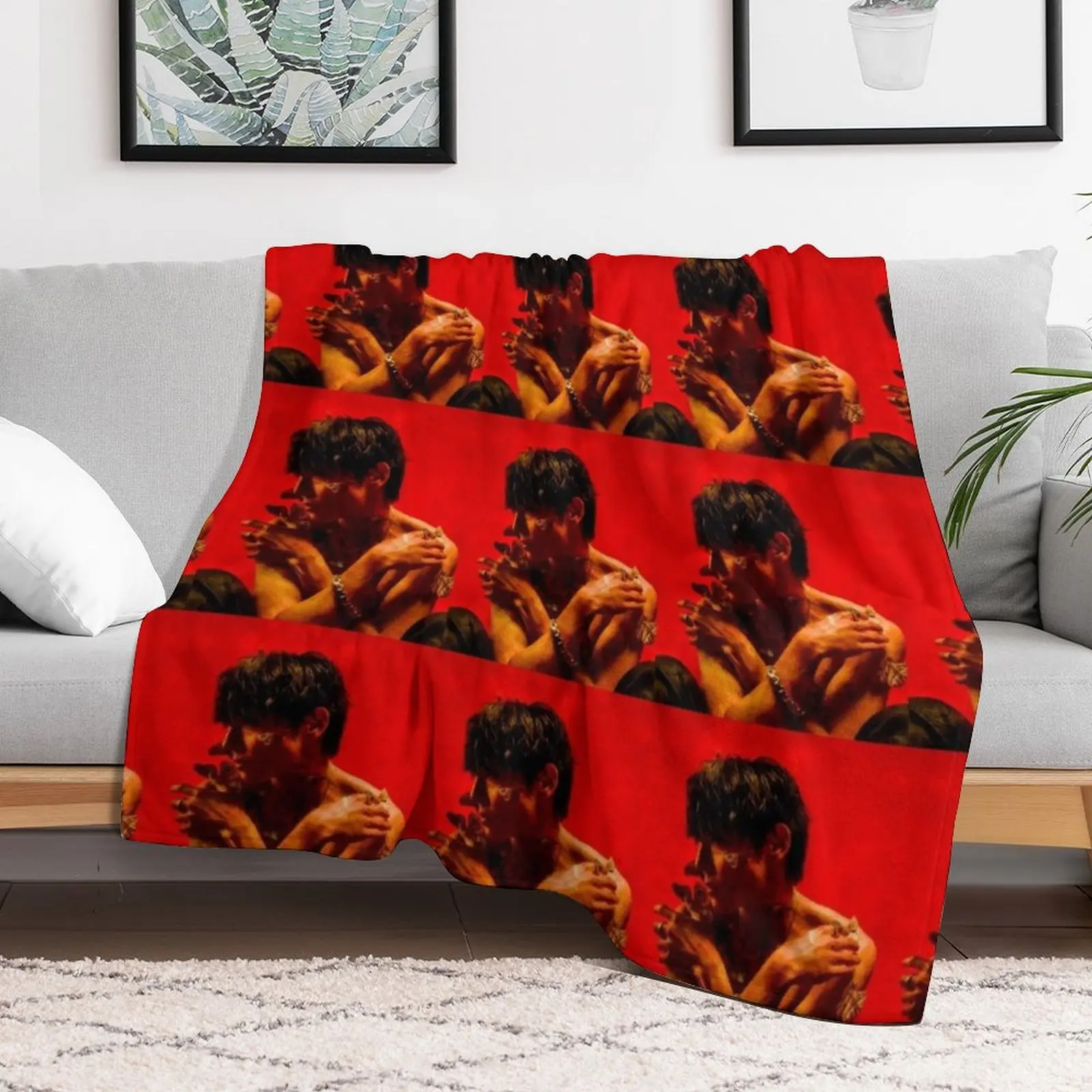 Woosung The Rose Water Colour Painting Throw Blanket Soft Plush Blanket as Housewarming Gift