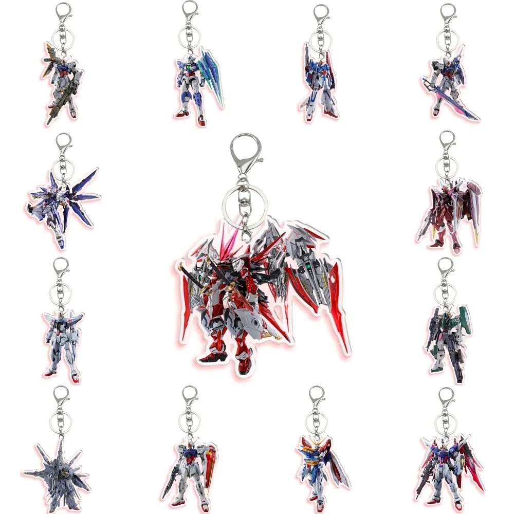 Costume Mobile de Style constructeur en métal, Gundam révélé, chronographe, porte-clés, jouet d'action, figurines, pendentif en acrylique, jouet classique