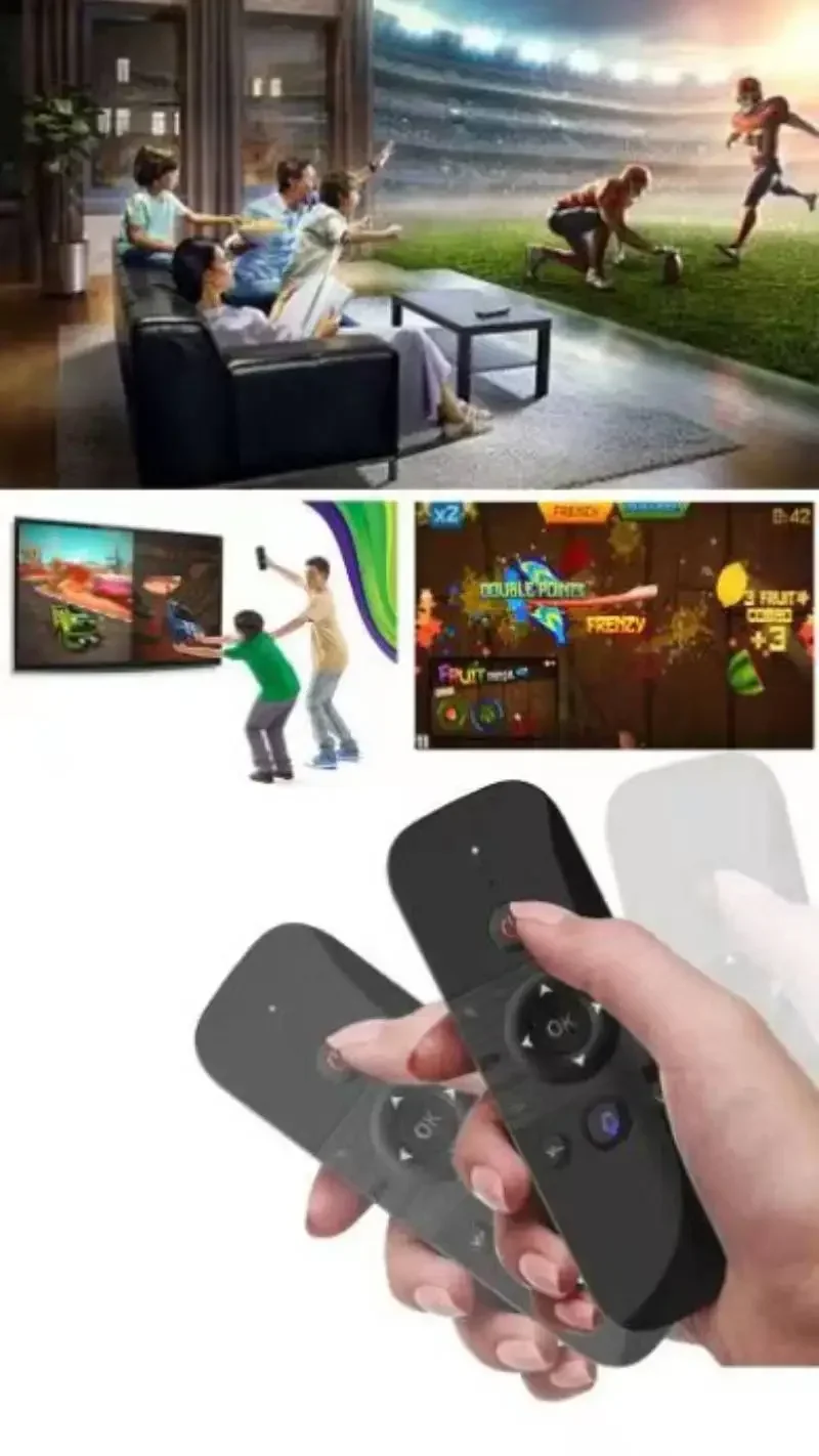 Air Mouse TV Remote with Keyboard, 2.4G& Bluetooth Wireless Keyboard, IR Google Voice Search for Android TV Box/PC/Projector/PC