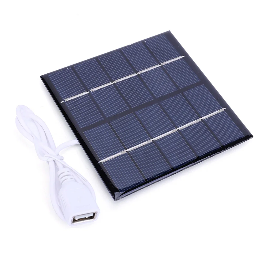 5W 5V Solar Battery Charger Panel Solar Cell Plate For Outdoor Camping Power Bank Phone Home Courtyard Lighting 100*100mm