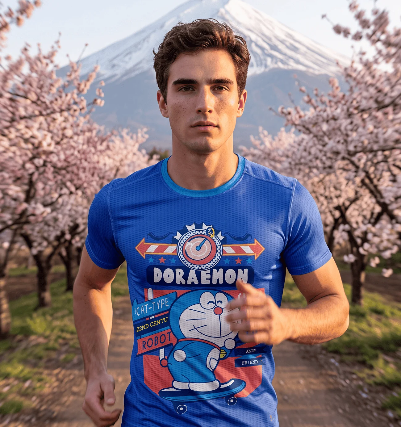 Anime New Doraemon 3D Printed Short Sleeve Shirt Sports Street Trend Style Large Loose Adult/Children's T-shirt