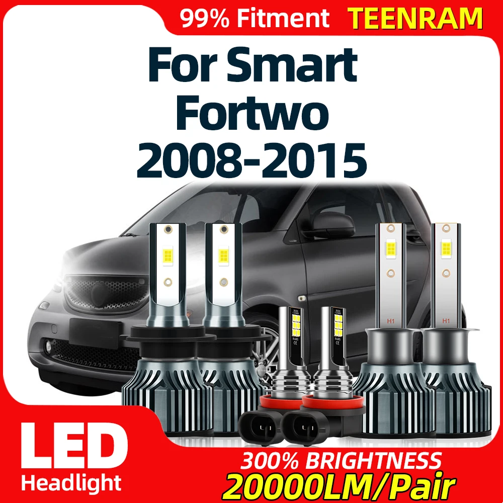 

60000LM LED Headlight Bulbs 360W CSP Car Headlamps 12V Auto Fog Lamps For Smart Fortwo 2008 2009 2010 2011 2012 2013 2014 2015