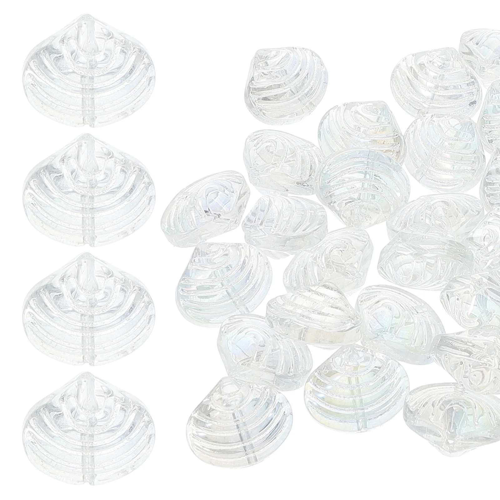 

30pcs Glass Shell Pendants Clam Beads Durable Elegant Jewelry Making Charms Ocean Beach Sea Shell Bracelet