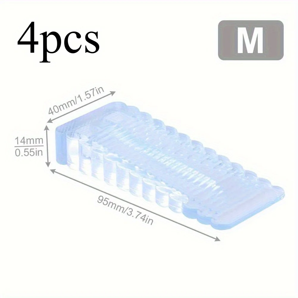 4 Stück transparente Türstopper, Hardware-Antikollisions-Türstopper, geeignet für Wohnzimmer, Schlafzimmer, Hotel, Badezimmer, Büro