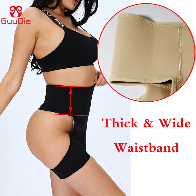 GUUDIA Sexy Thong Control Panties Butt Lifter Shapers Booty Push Up Lift Hip Enhancer Women Body Shaper Waist Trainer Shorts