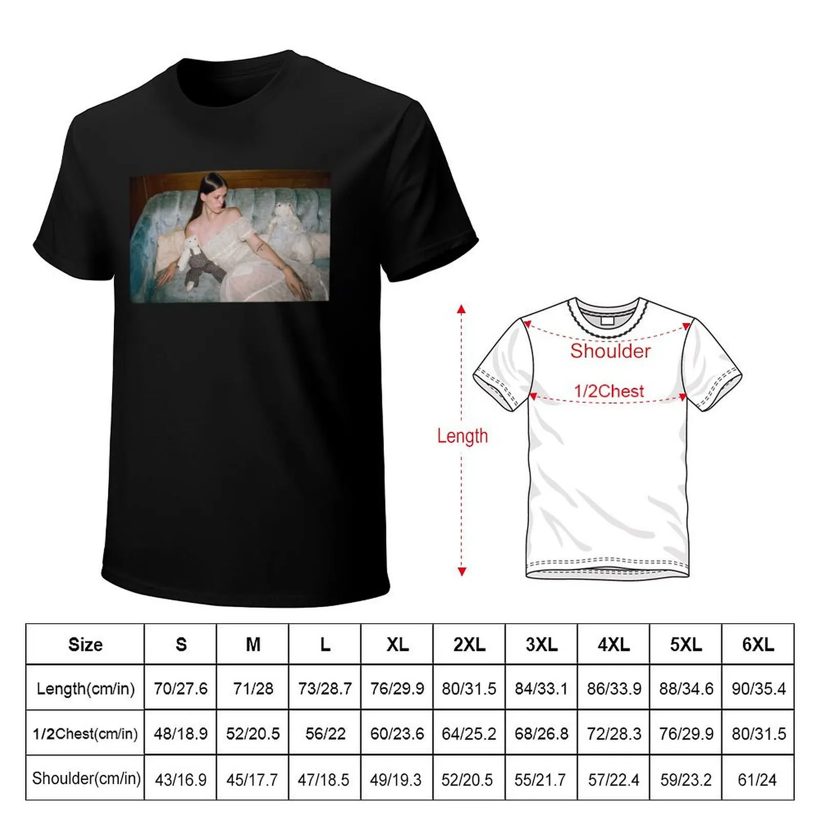 here lies ethel cain merch T-Shirt Large Size Short Sleeve T-Shirt