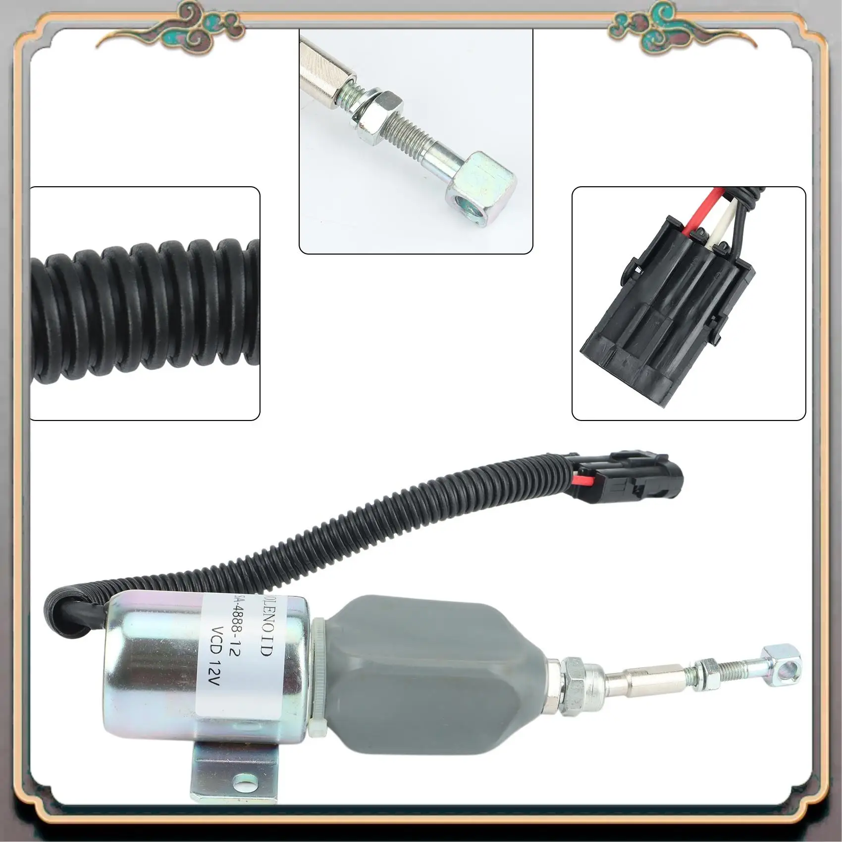 

A73Q-Fuel Shutoff Solenoid Stop Solenoid 12V SA-4818-12 SA-4888-12 1752ES-12E7UC3B1S1