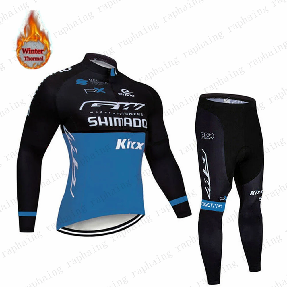 Thermal Fleece Cycling Jersey Set, Pro Bike Suit, Mountain Bicycle Clothing, Winter Sports Clothing