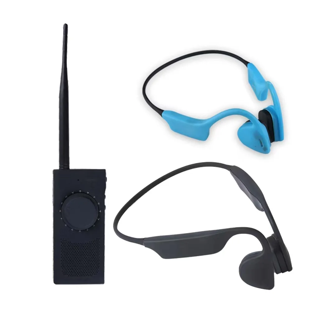 

Professional Sports Waterproof Swimming Diving Teaching Training Headset Wireless Intercom Host Bone Conduction Headset Earphone