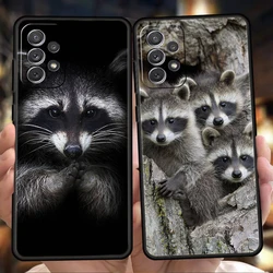 Cute Animal Raccoon Phone Case for Samsung Galaxy A15 A14 A25 A54 A34 A51 A71 A72 A73 A32 A52 A52S A11 A21S A31 A41 5G TPU Shell