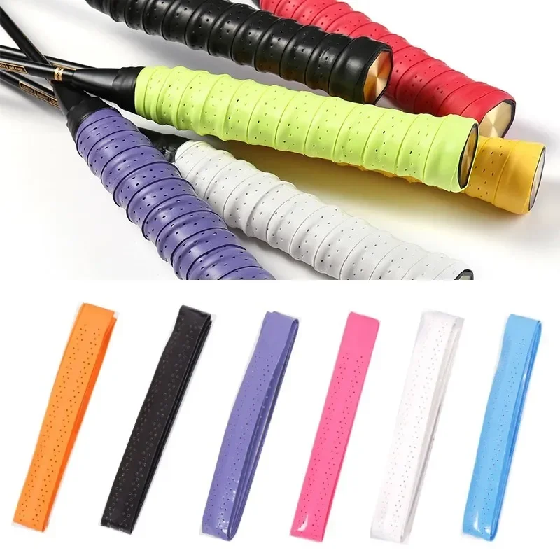 Anti-slip Sport Over Grip Tape Tennis Overgrips Sweatband Badminton Racket Grips Sweat Band Porous Fishing Rods OverGrip Band