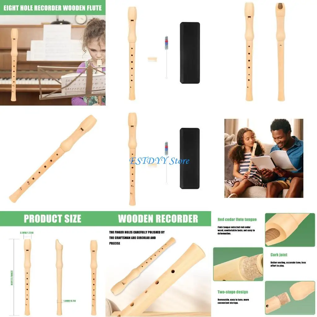 

G6DE Soprano Recorder 8 Hole Recorder German British Fingering Recorder