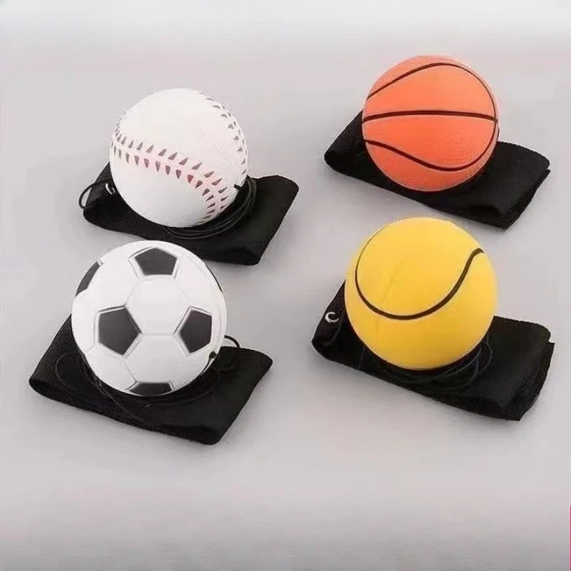 On String Elastic Bouncing Return Ball Boring Hand Ball Game Hand Rebound Ball Baseball Basketball