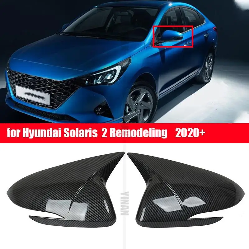 

for Hyundai Solaris 2 remodel 2020 2022 rearview mirror cover ABS exterior reversing mirror cover devil's corner