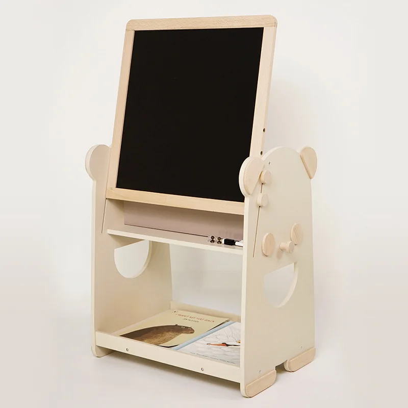 الأطفال كريم الباندا صور رف كتب 2 في 1 رف الكتب رف الكتب الخشبي المنزل تعلم رف الكتب الأطفال الرسم الخشبي #1