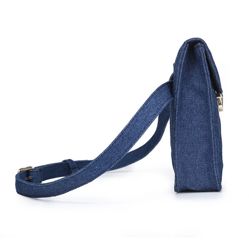 Vrouwen Taille Tas Celular Fashion Denim Plaid Fanny Pack Belt Retro Mobiele Telefoon Portemonnee Voor Tiener Meisjes Hip Bum S