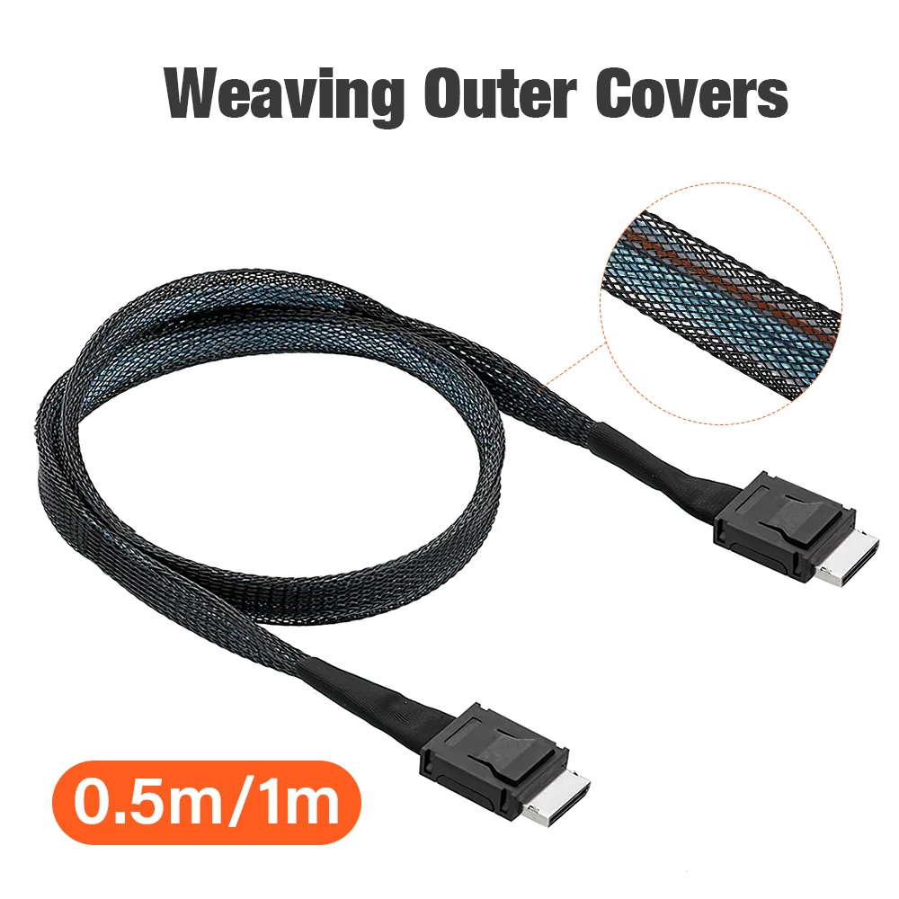 ل PCIe Oculink SFF 8611 4I إلى Mini SAS SFF-8611 4I خادم كابل فائق السرعة تمديد البيانات ذكر إلى ذكر سلك نقل البيانات #5