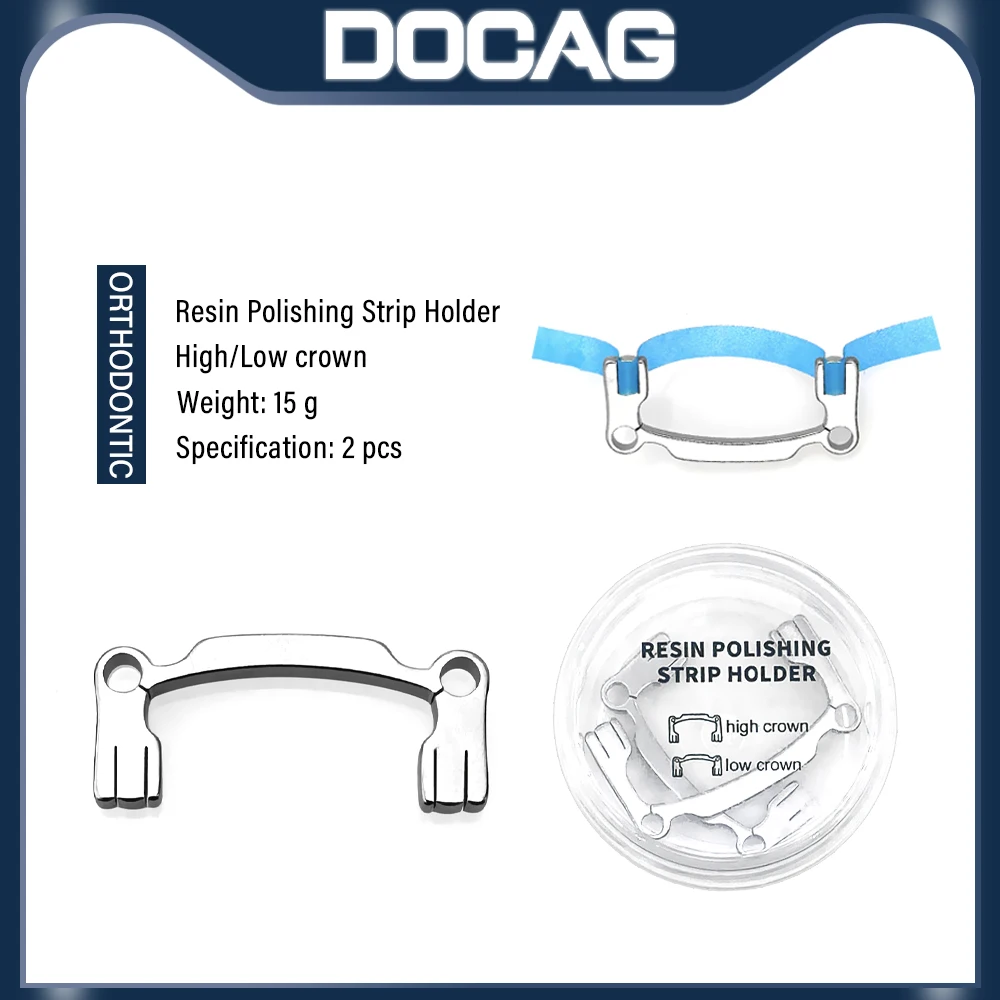 

Набор держателей для полосок для полировки зубов, низкая корона + высокая корона, металлическая ручная отделка, инструмент для полировки стоматолога для шлифовки зубов из смолы