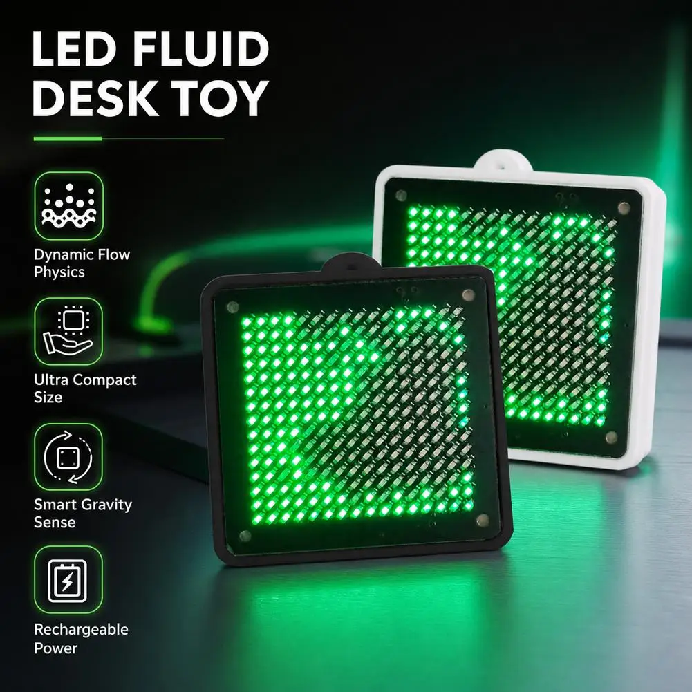 LED Fluid Simulation Toy Shake Control Funny Luminous Ornaments Mini Rechargeable Water Flow Shaking Lamp Gifts image 4