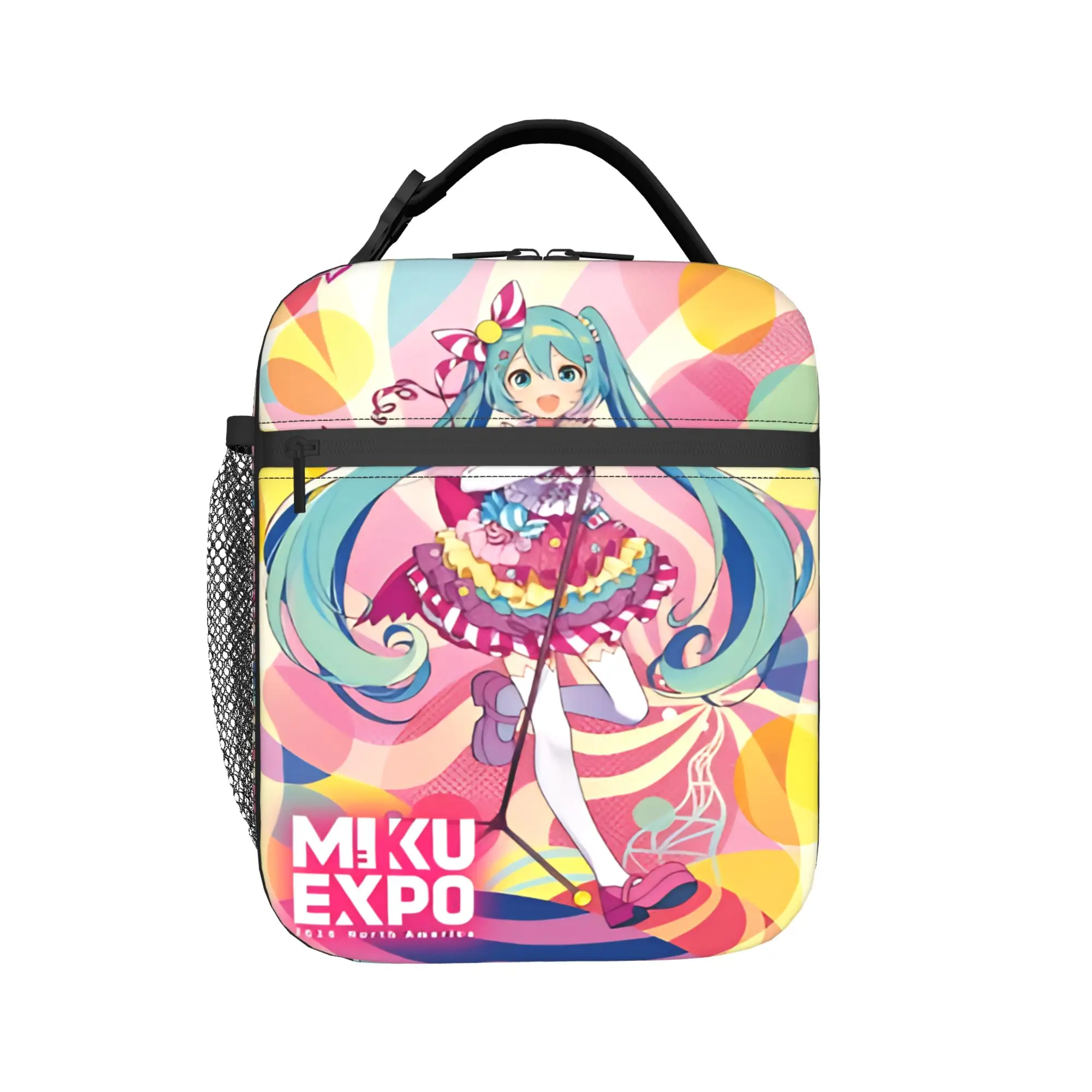 

Miku Expo 2026 tour Hatsune Miku Insulated Lunch Tote Bag For School Office Food Storage Bag Portable Cooler Thermal Bento Box