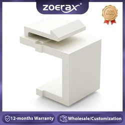 ZoeRax 30-Pack Blank Keystone Jack Inserts for Keystone Wall Plate and Patch Panel, White
