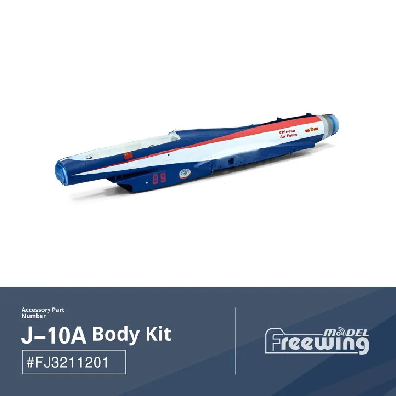 Freewing 90mm J-10a Bayi accessoires peints Fuselage aile principale nez couverture train d'atterrissage canard queue verticale