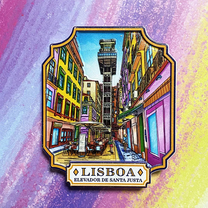 Lisbon 3D refrigerator magnet Tourist souvenirs Refrigerator magnet decoration supplies Collection arts and crafts gifts