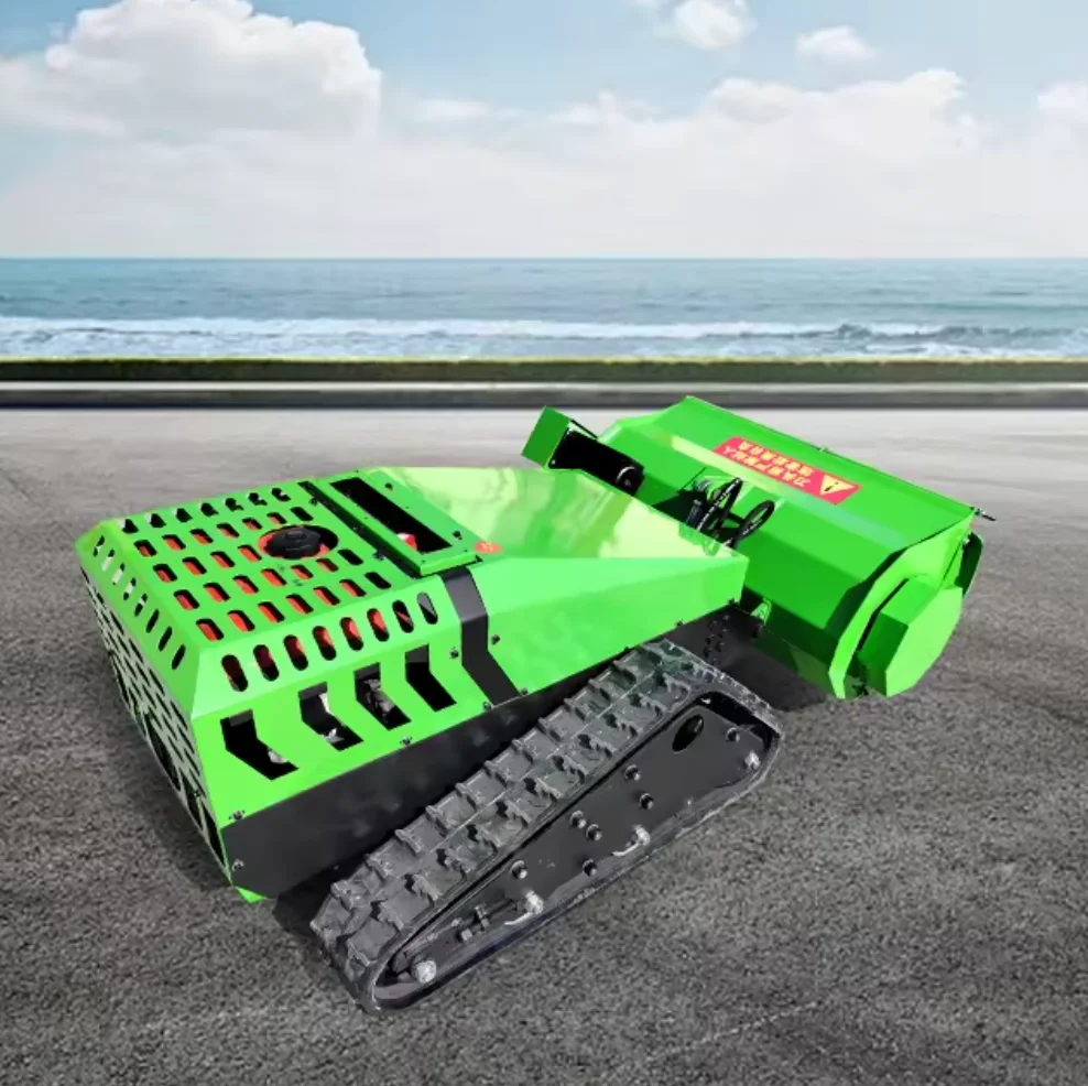 customized 900mm Powerful 4-Stroke Gas Engine Remote Control Flail Lawnmower for Home Garden Industrial DIY Grade