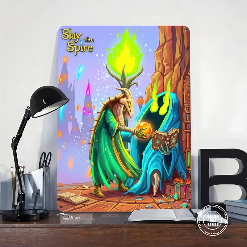 Slay the Spire Characters and Orb Metal Poster Customized Wall Art Retro Vintage Tinplate Signs for Setup Decorations Man Cave